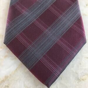CALVIN KLEIN SILK  PLAID TIE
